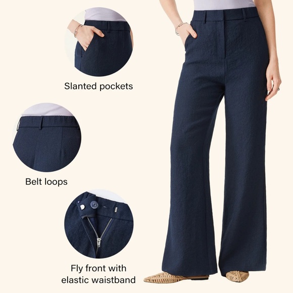 Mid Rise Flared Pant with Pockets - Picture 2 of 7